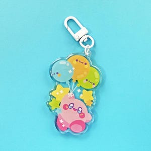 Poyo Poyo Kirby Keychain | Double Sided Acrylic Charm