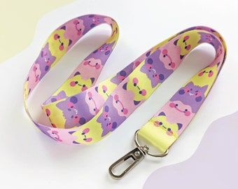 Poké Lanyard | Long Soft Nylon Neck Strap with Swivel Clasp