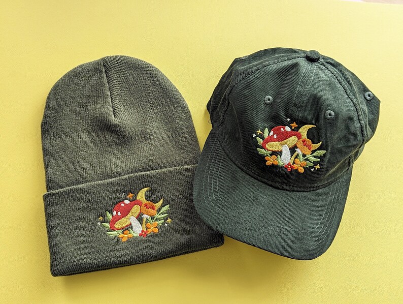 Lunar Mushroom Embroidered Hat image 1