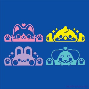 Animal Peeker Vinyl Decal