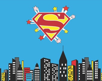 superman backdrop etsy
