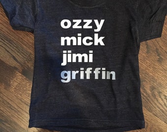 custom rock TShirt, Personalized Shirts for Boys, Celebrity TShirt, Boy Custom TShirt, Custom Name, Personalized Gifts, personalized name