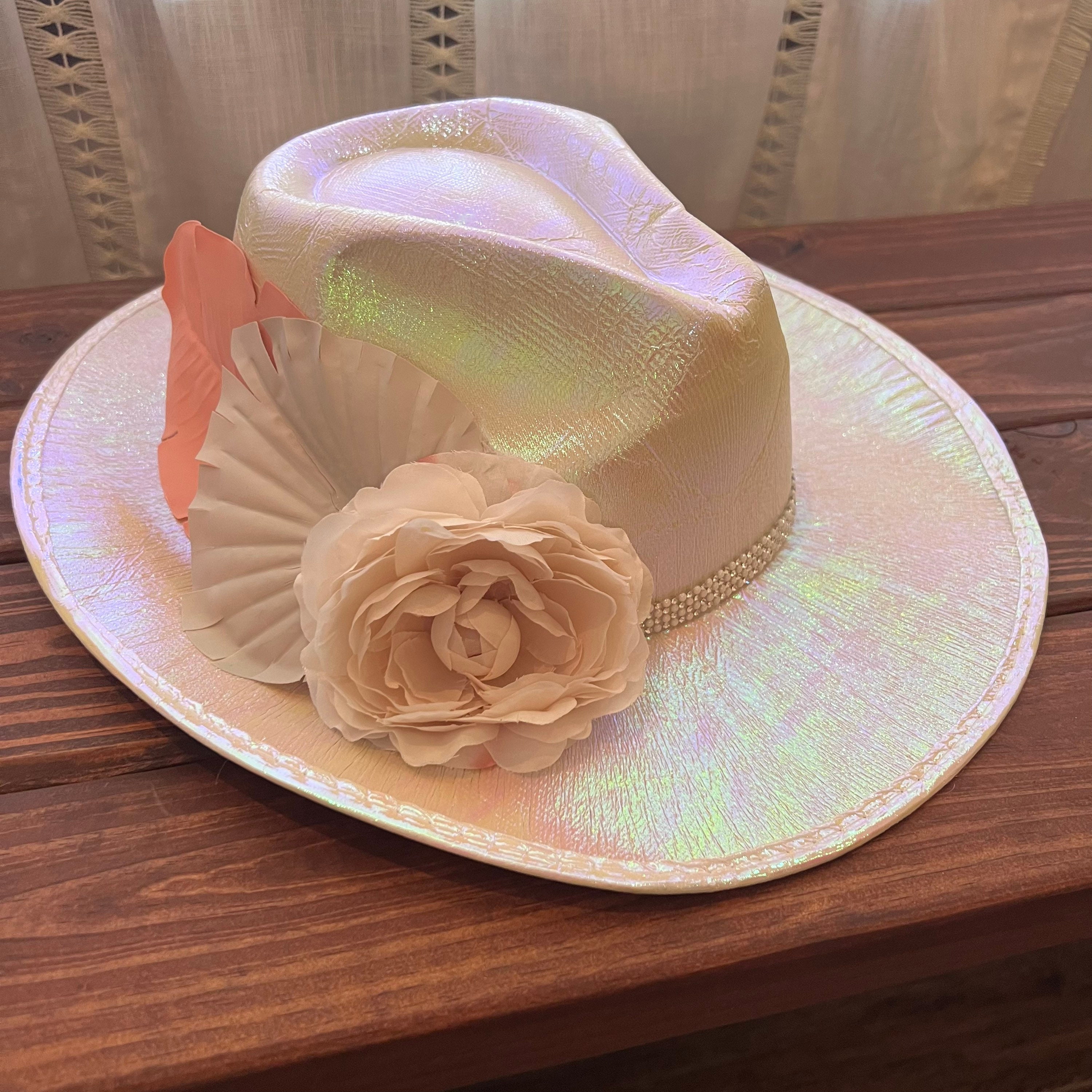 Bride Cowboy Hat Cream - Etsy display picture 1