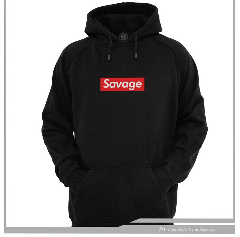 red box logo hoodie
