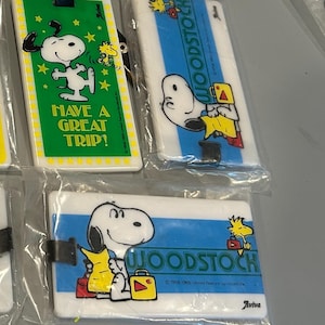 スヌーピー　ラゲージタグ　ビンテージ　aviva レア Vintage Snoopy Luggage Tag, 1950s-60s Aviva, New Old Stock - Etsy