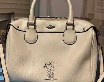 [✨未使用タグ付✨]COACH × PEANUTSスヌーピーボストンバッグ Peanuts Snoopy: COACH Mini Boston Satchel Handbag - Etsy