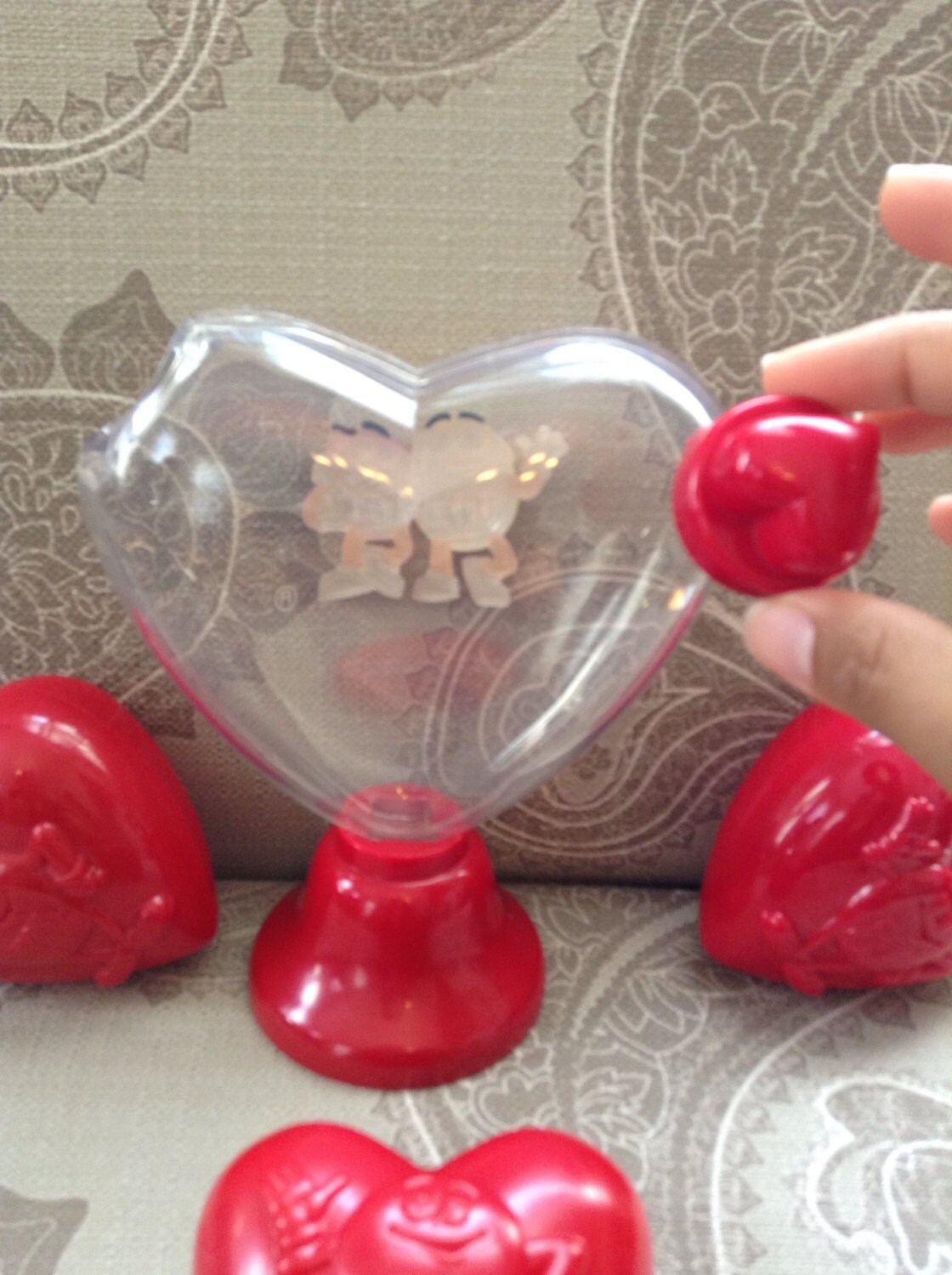 M & M's candy dispenser heart shaped candy dispenser Etsy