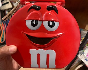 M&M's ティッシュボックス 赤 Vintage M&m's Tin Lunch Box - Red Character Design - Etsy