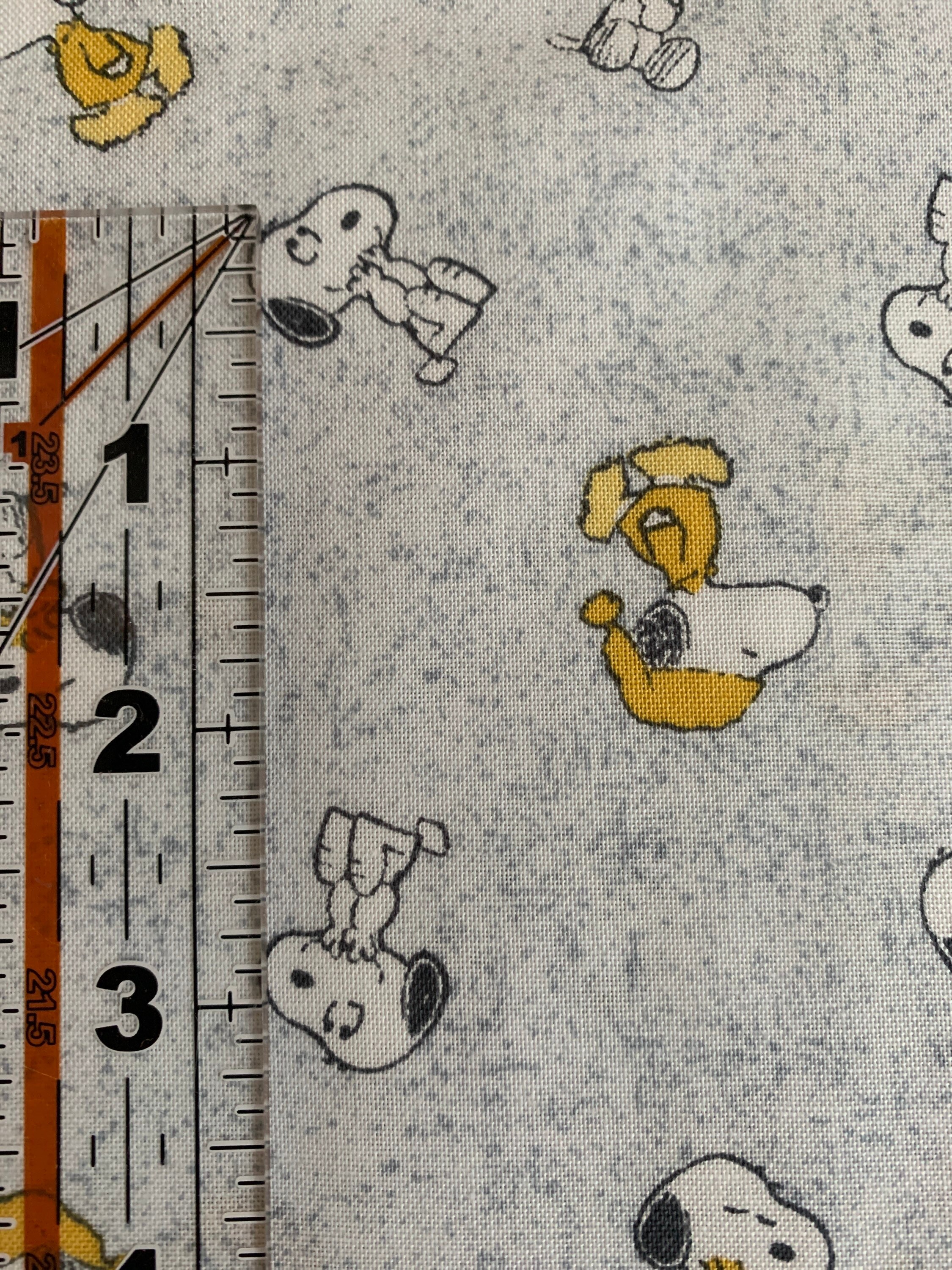 New Snoopy and Woodstock Pjs Fabric. White Gray and Yellow Cotton Fabric. Snoopy Pajamas Peanuts Sold by the Half Yard Etsy