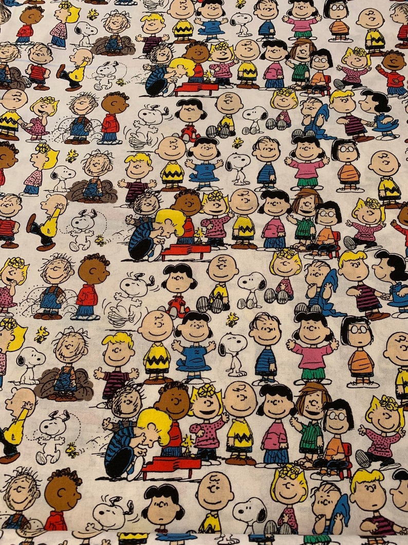 Peanuts Gang Fabric. Comics. Sold by the Half Yard If You Buy Etsy