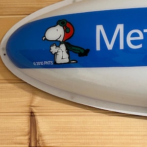 MetLife Snoopy Blimp Clock Plastic  Zeppelin Rare Peanuts Dualite Digital