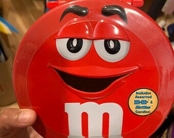 Vintage M&m's Tin Lunch Box - Red Character Design - Etsy