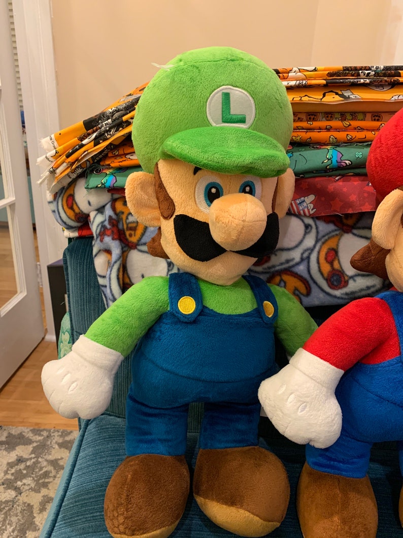 Large Mario Bros plush original Nintendo. Super Mario Luigi | Etsy