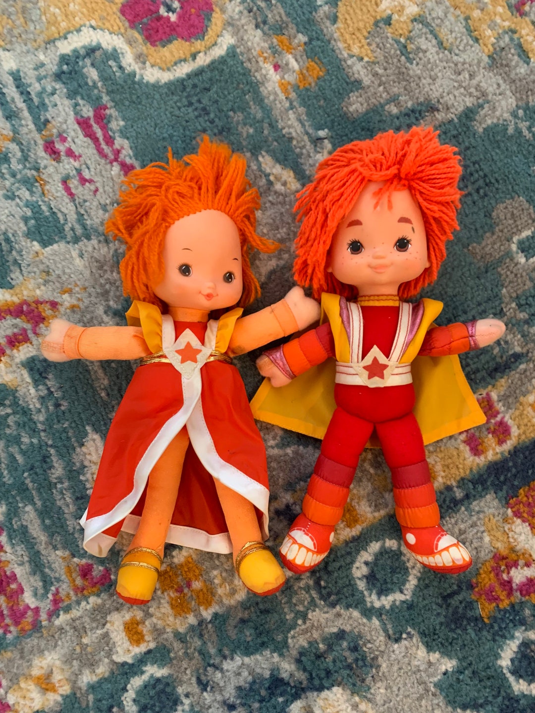 Vintage Rainbow Brite Dolls. Vintage From 1980s, Lala Orange and Red