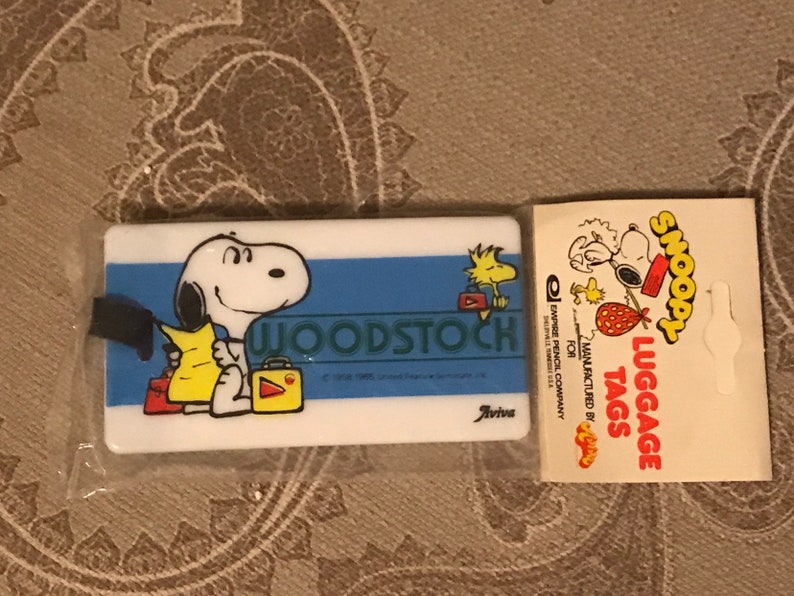 Vintage Snoopy Snoopy Snoopy Luggage Tag 1950/1965 Luggage - Etsy