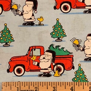 Christmas Snoopy Fabric: Peanuts Holiday Print (Half Yard)