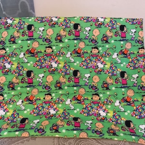 handmade quilted, table runner. Snoopy Easter decorations, Easter theme fabric, peanuts decorations, 22&quot; x  25 1/2&quot; SOLD SEPARATELY