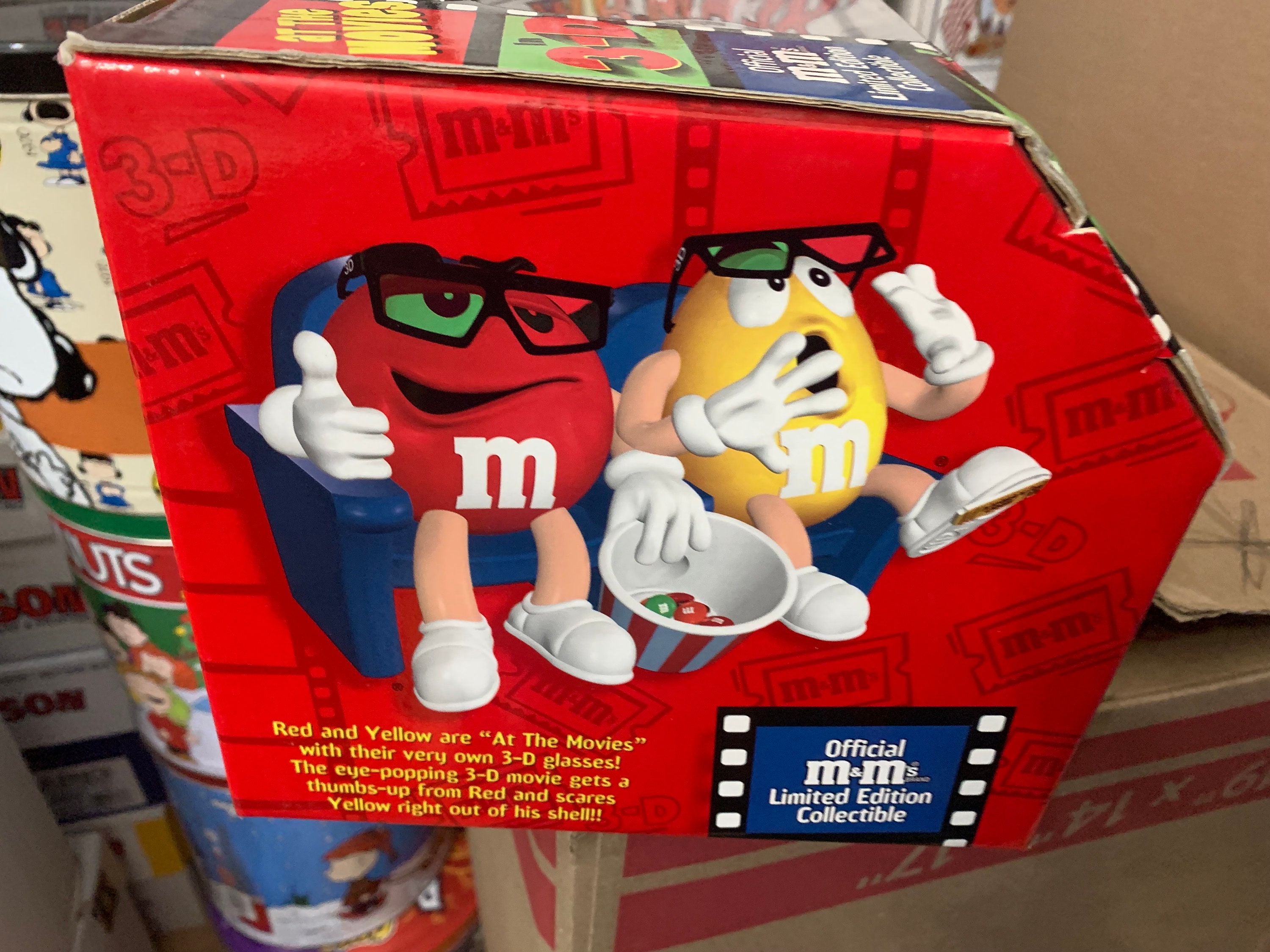 M&M At The Movies limited edition In 3-D Candy Dispenser.