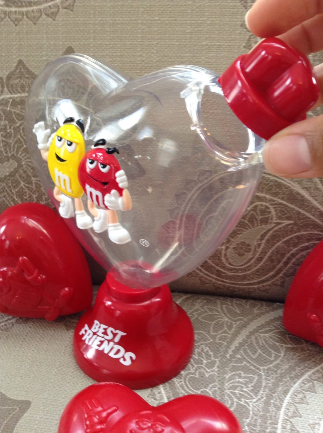M & M's candy dispenser heart shaped candy dispenser Etsy