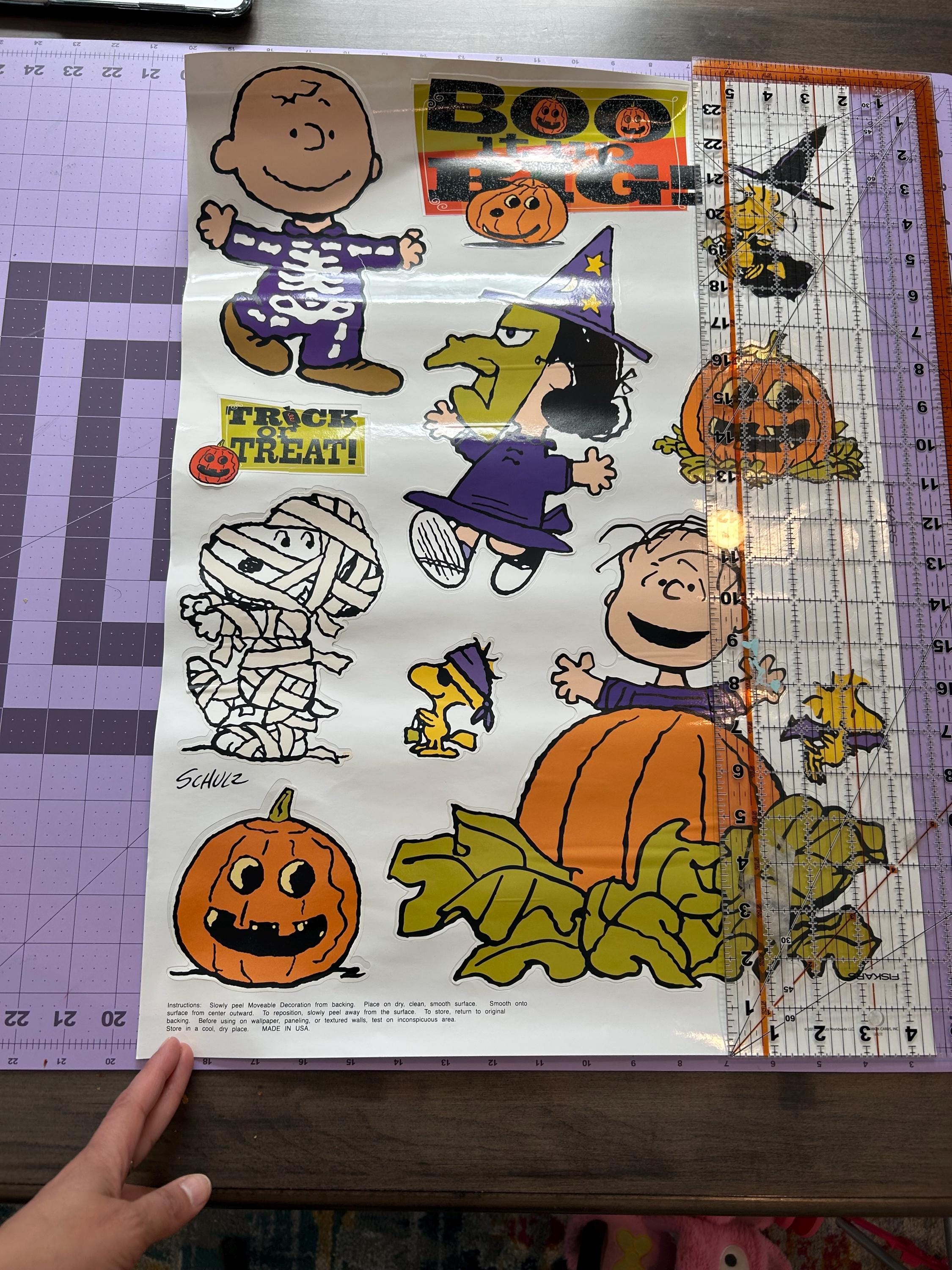Peanuts Halloween Window Cling - Etsy