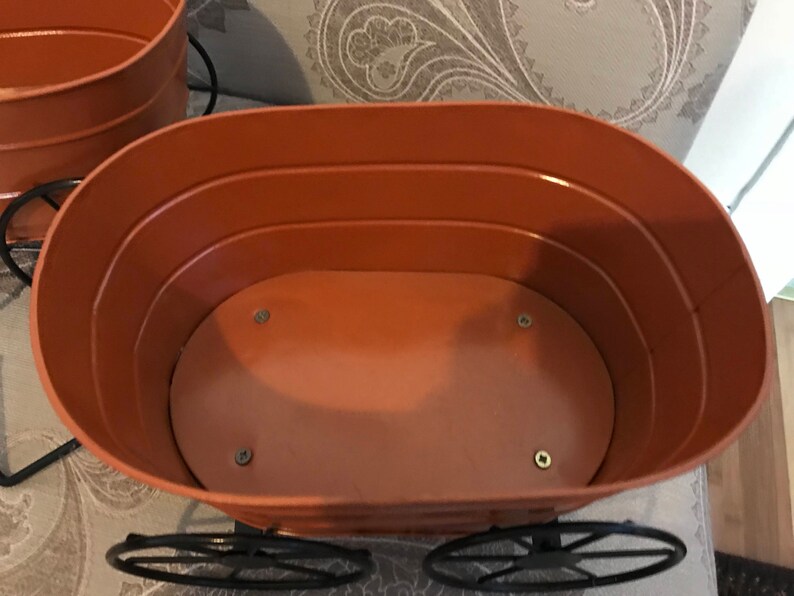 Pair of fall Halloween wagons orange wagons harvest centerpiece. fall decorations