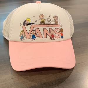 Peanuts Snoopy Cartoon Vans Cap/ Hat NEW. Dance party trucker hat. Snap Back mesh back. Men size. NWT