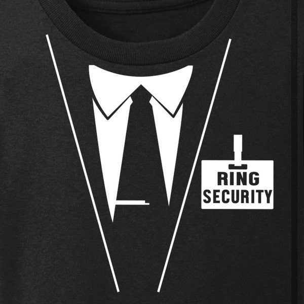 RING BEARER Tee -  "Ring Security" Shirt -  Wedding Gift  ID 29