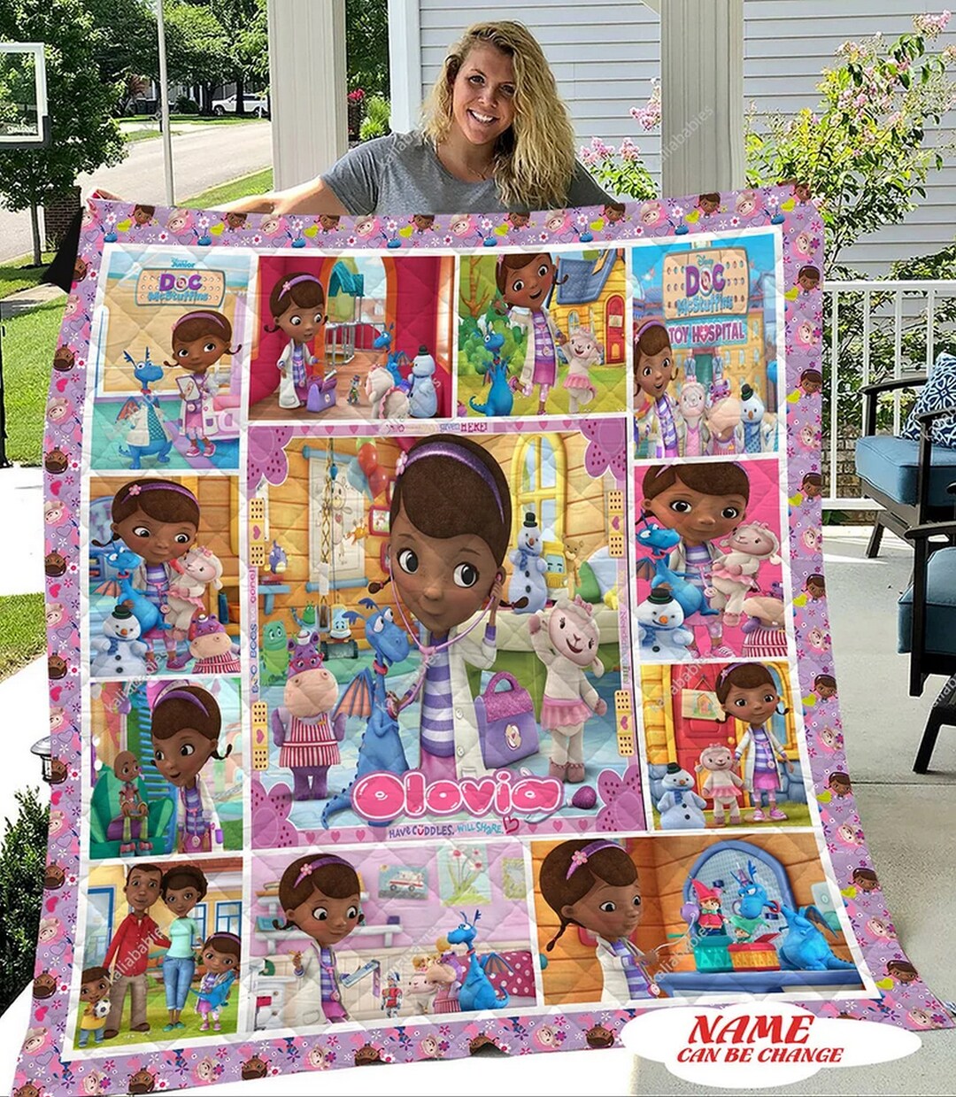 Personalized Doc Mcstuffins Blanket Custom Doc Mcstuffins Etsy