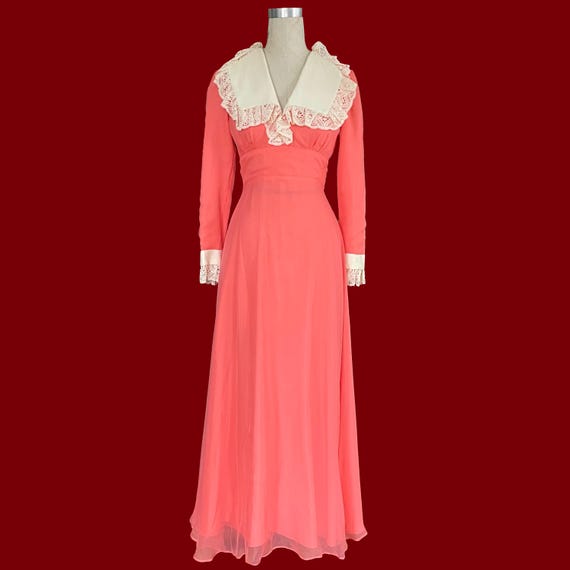 knee length dresses for ladies Soleil Knit and Mesh Halter Maxi Dress / Coral | Meshki main image 0