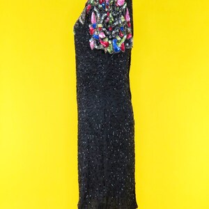 Vintage 1980s Beaded Cocktail Dress image 3