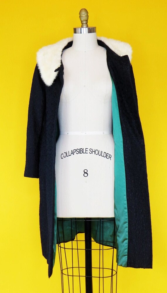 1960s Vintage Evening Coat with Mink Collar