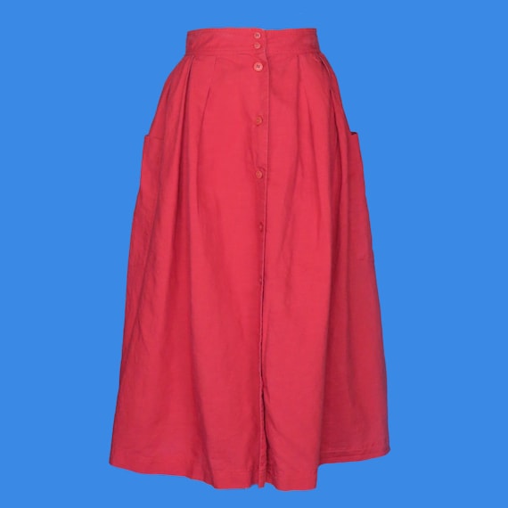 Vintage 80’s A-line Skirt with Huge Pockets - image 1