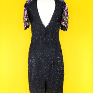 Vintage 1980s Beaded Cocktail Dress image 4