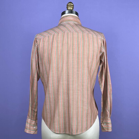 70’s Vintage Earth Tone Striped Shirt by Currants - image 6