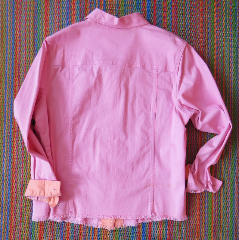 Vintage 1990s Pink Button down withRhinestone Zippers