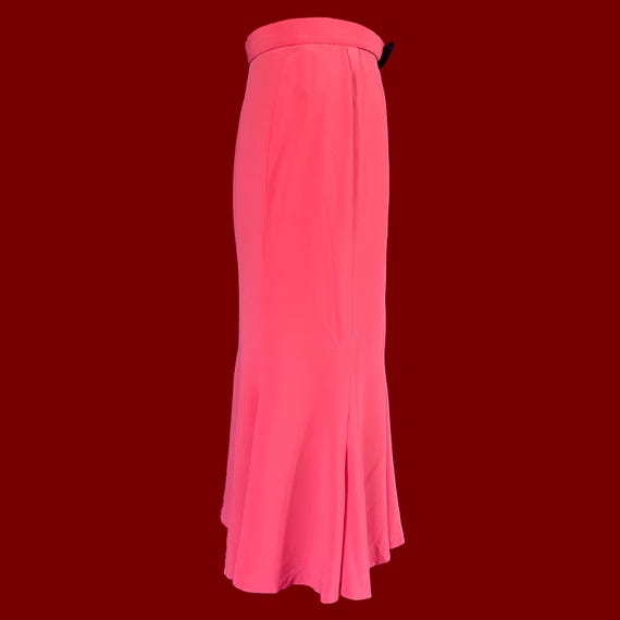 70s Coral Trumpet Skirt – Vintage High Waist Midi… - image 7