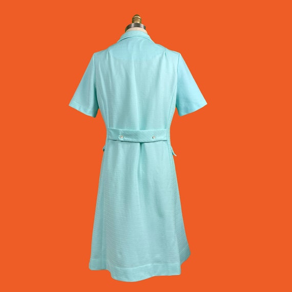 Vintage 60's Pastel Blue Mod Shift Dress - image 5