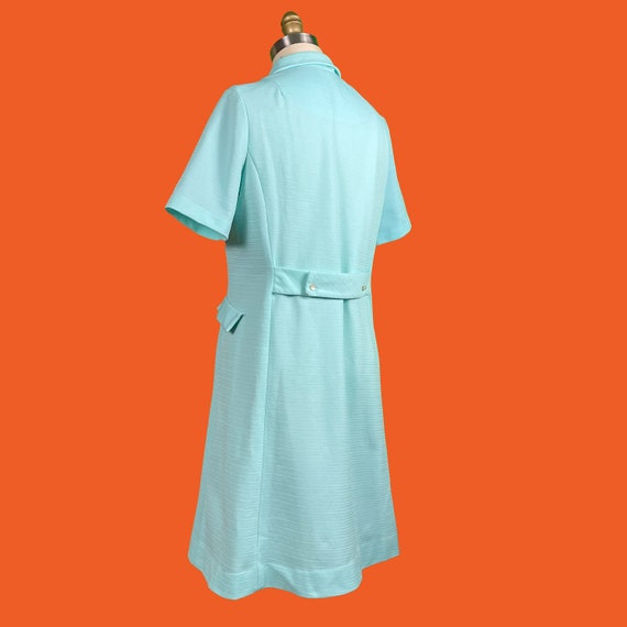 Vintage 60's Pastel Blue Mod Shift Dress - image 4