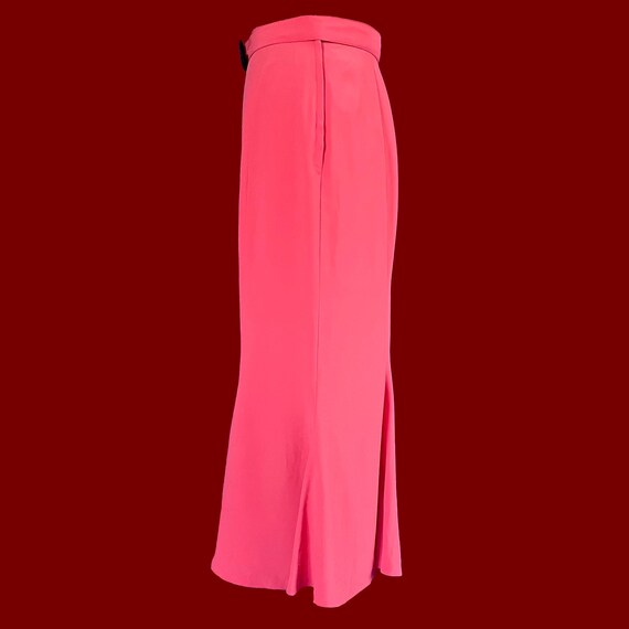 70s Coral Trumpet Skirt – Vintage High Waist Midi… - image 3
