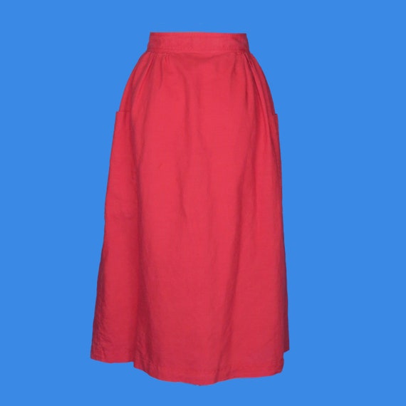 Vintage 80’s A-line Skirt with Huge Pockets - image 4