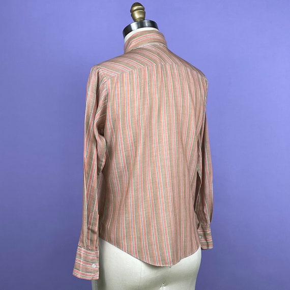70’s Vintage Earth Tone Striped Shirt by Currants - image 5