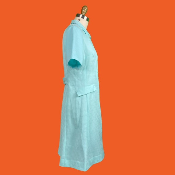 Vintage 60's Pastel Blue Mod Shift Dress - image 7