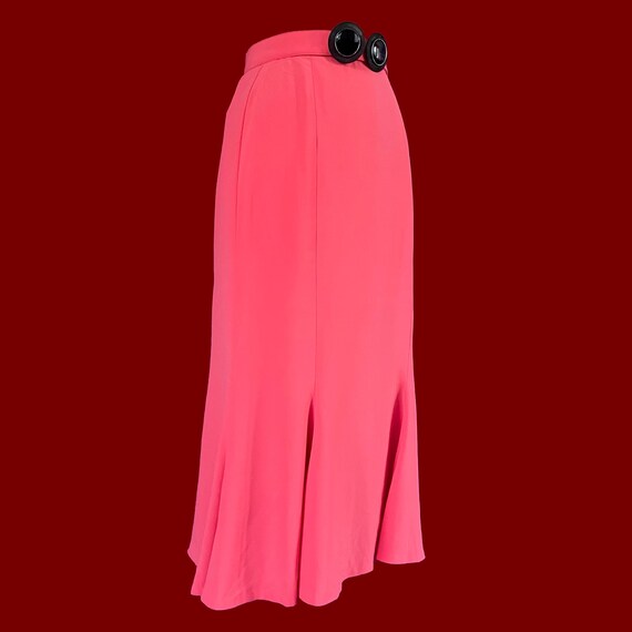 70s Coral Trumpet Skirt – Vintage High Waist Midi… - image 8