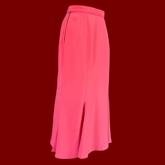 70s Coral Trumpet Skirt – Vintage High Waist Midi… - image 4