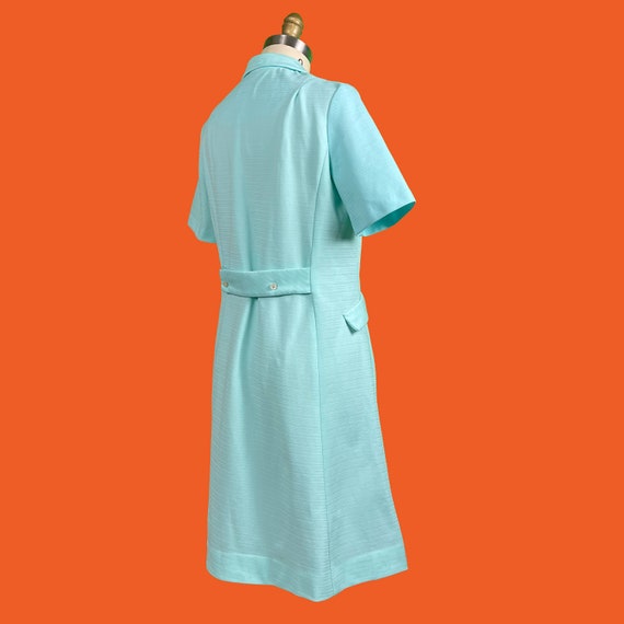 Vintage 60's Pastel Blue Mod Shift Dress - image 6
