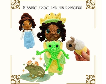 Kissing Fog and His Princess | Amigurumi | Crochet Doll Pattern