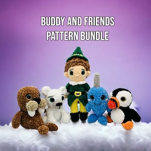 Buddy und Freunde Bundle | Amigurumi | Häkelanleitung für Puppen | Mit meeres Freund Muster |