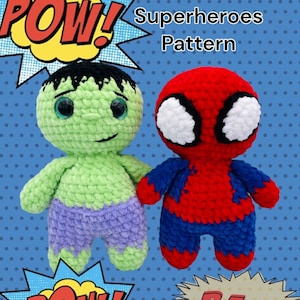 Superheroe Duo | Amigurumi | Crochet Doll Pattern