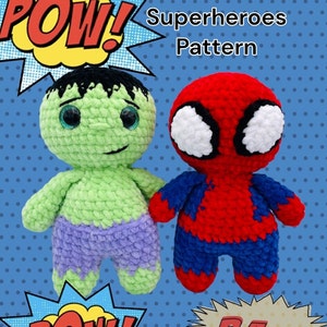 Superheroe Duo | Amigurumi | Crochet Doll Pattern