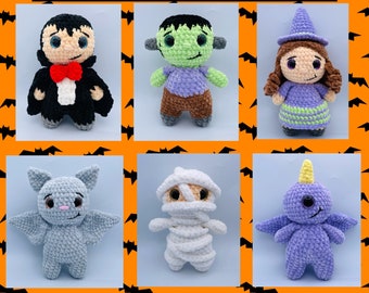 Pacchetto spettrale / Amigurumi / Modello bambola all'uncinetto / Halloween